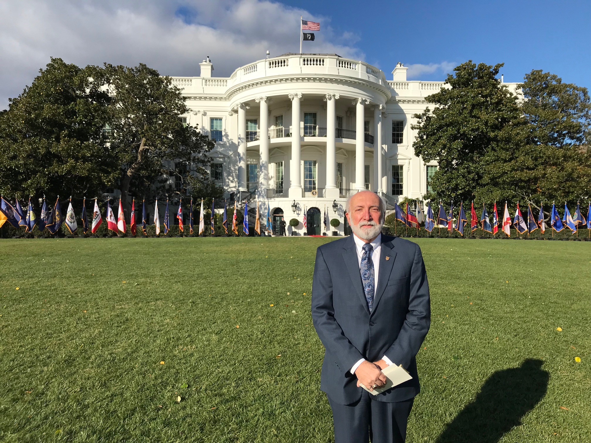 ASCE President Dennis Truax preparing to attend the signing ceremony of the infrastructure bill at the White House.
