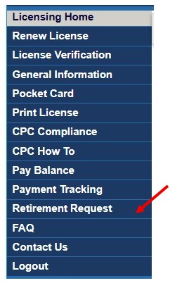 Retirement request indicator