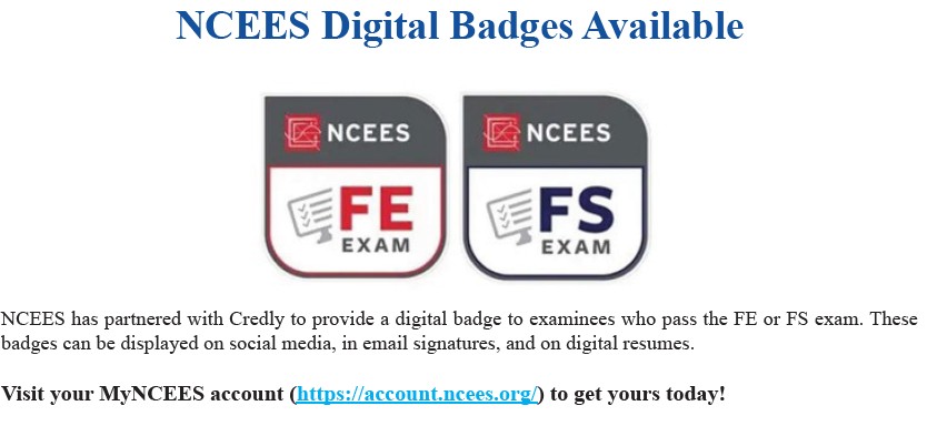 NCEES Digital badges