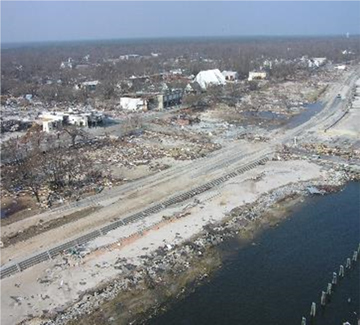 Damage from Hurricane Katrina